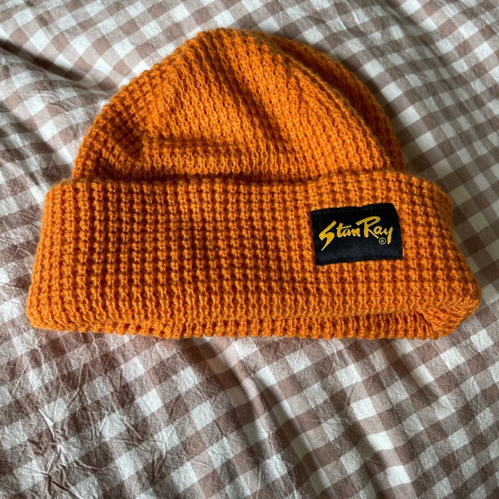 Stan Ray Vibrant Orange Waffle Beanie